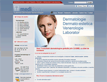 Tablet Screenshot of mediderm.ro